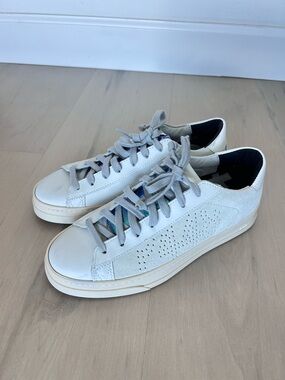 P448. Jack Glim iridescent Sneakers “You Can Surf Later” Leather NWOT. Size 6.5